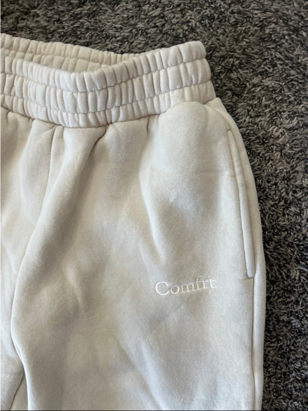 COMFRT Signature Hoodie & Jogger Set Cream / Oatmeal Top M Pants XS - Picture 8 of 11